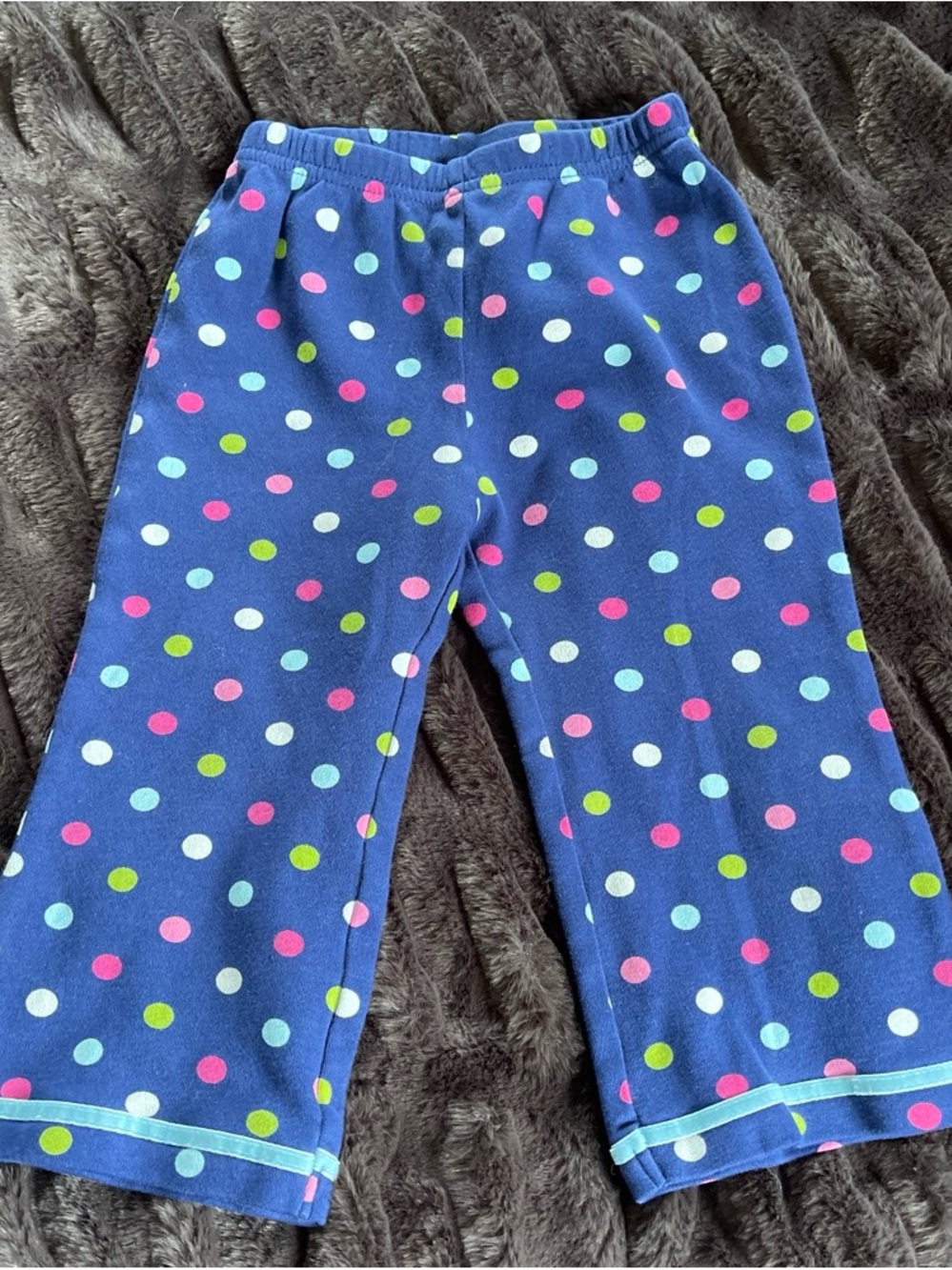 Carter's Navy Pajama Pants with Multicolor Polka Dots